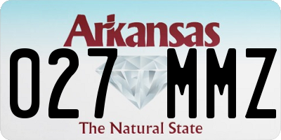 AR license plate 027MMZ
