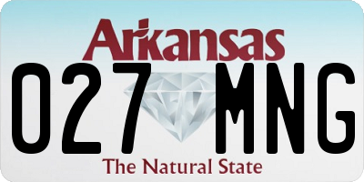 AR license plate 027MNG