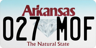AR license plate 027MOF