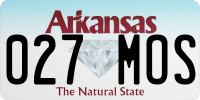 AR license plate 027MOS