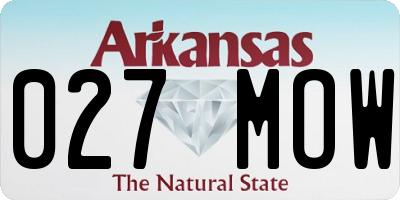 AR license plate 027MOW