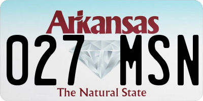 AR license plate 027MSN