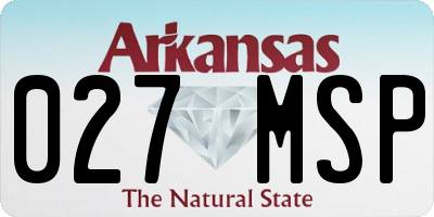 AR license plate 027MSP