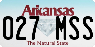 AR license plate 027MSS