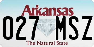 AR license plate 027MSZ