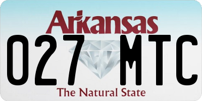 AR license plate 027MTC