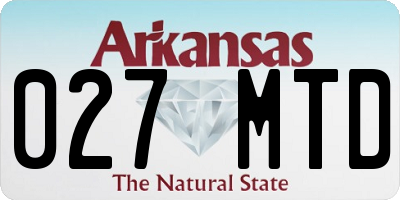 AR license plate 027MTD