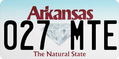 AR license plate 027MTE