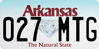 AR license plate 027MTG