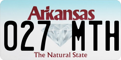 AR license plate 027MTH