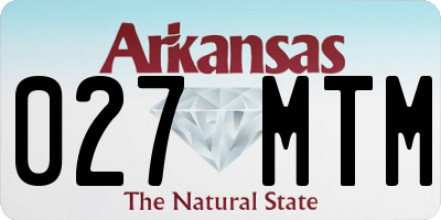 AR license plate 027MTM