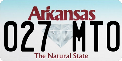AR license plate 027MTO