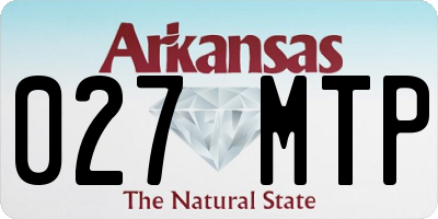 AR license plate 027MTP