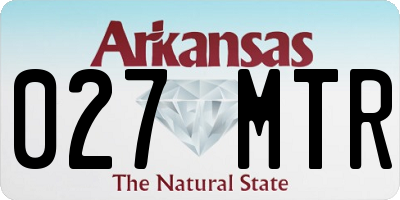 AR license plate 027MTR