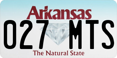 AR license plate 027MTS