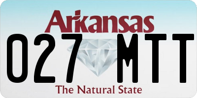 AR license plate 027MTT