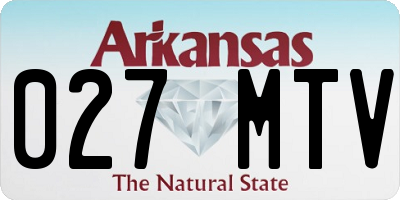 AR license plate 027MTV