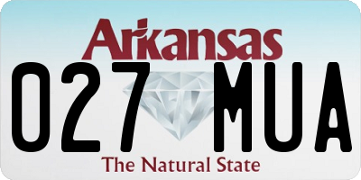 AR license plate 027MUA