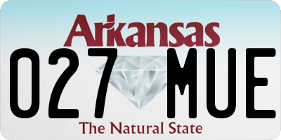 AR license plate 027MUE