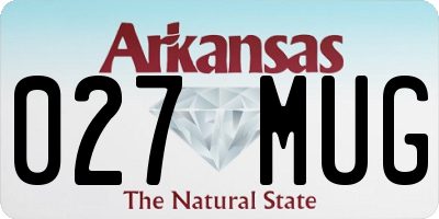 AR license plate 027MUG