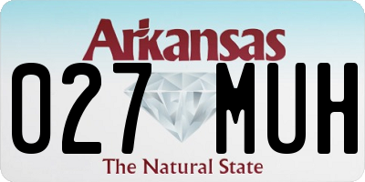 AR license plate 027MUH