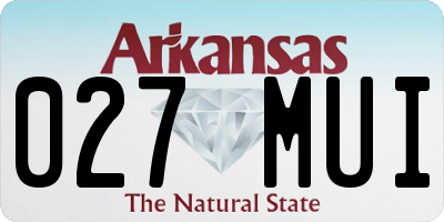 AR license plate 027MUI