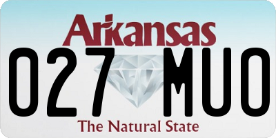 AR license plate 027MUO