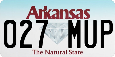AR license plate 027MUP
