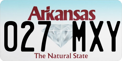 AR license plate 027MXY