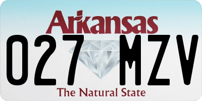 AR license plate 027MZV