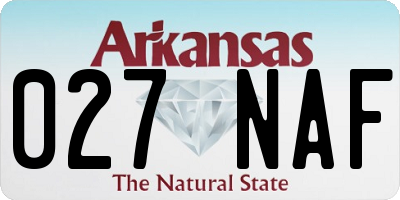 AR license plate 027NAF