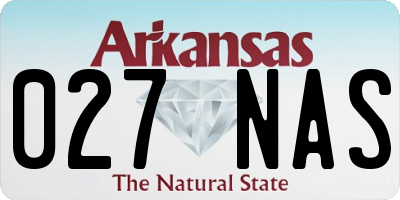 AR license plate 027NAS