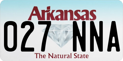 AR license plate 027NNA