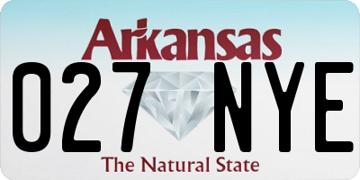 AR license plate 027NYE