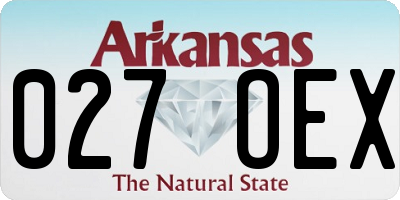 AR license plate 027OEX