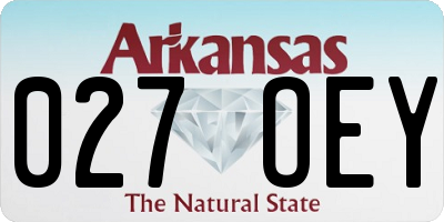 AR license plate 027OEY