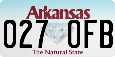 AR license plate 027OFB