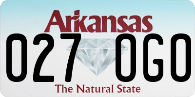 AR license plate 027OGO
