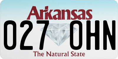 AR license plate 027OHN