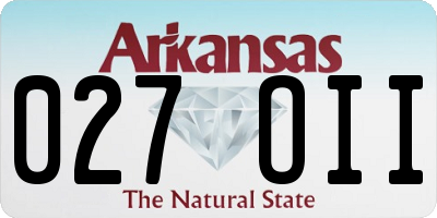 AR license plate 027OII