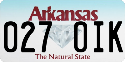 AR license plate 027OIK