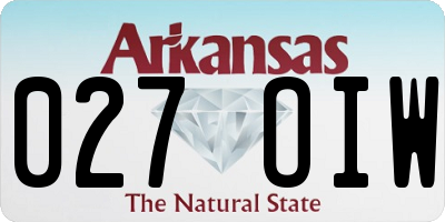 AR license plate 027OIW