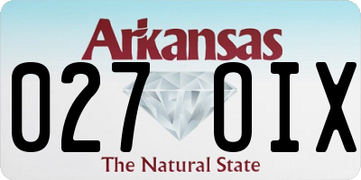 AR license plate 027OIX