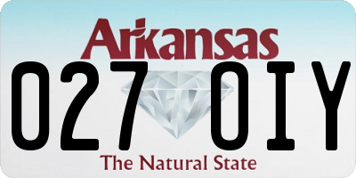 AR license plate 027OIY