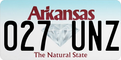 AR license plate 027UNZ