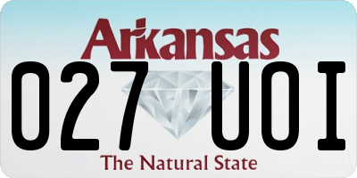 AR license plate 027UOI