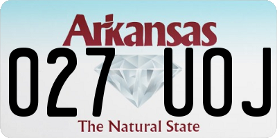 AR license plate 027UOJ