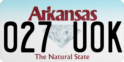 AR license plate 027UOK