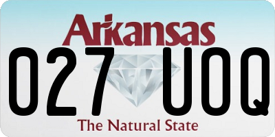 AR license plate 027UOQ