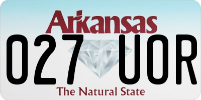 AR license plate 027UOR